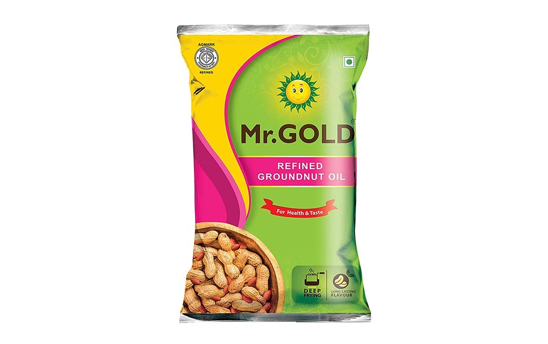Mr. Gold Refined Groundnut Oil    Pouch  1 litre
